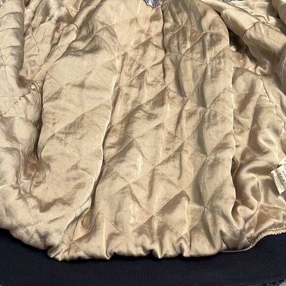 Free People Women's Bomber Jacket Zip Front Size Medium Paisley Daytrip - Picture 3 of 9